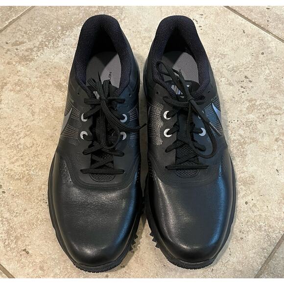 Nike Lunar Command Black Leather MENS Size 10 Spiked Golf Shoes MINT WOW - Picture 3 of 10